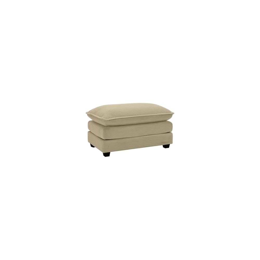 Aoowow Corduroy Ottoman Upholstered Couches Ottoman for Modular Sectional Sofa for Living Room(Camel)