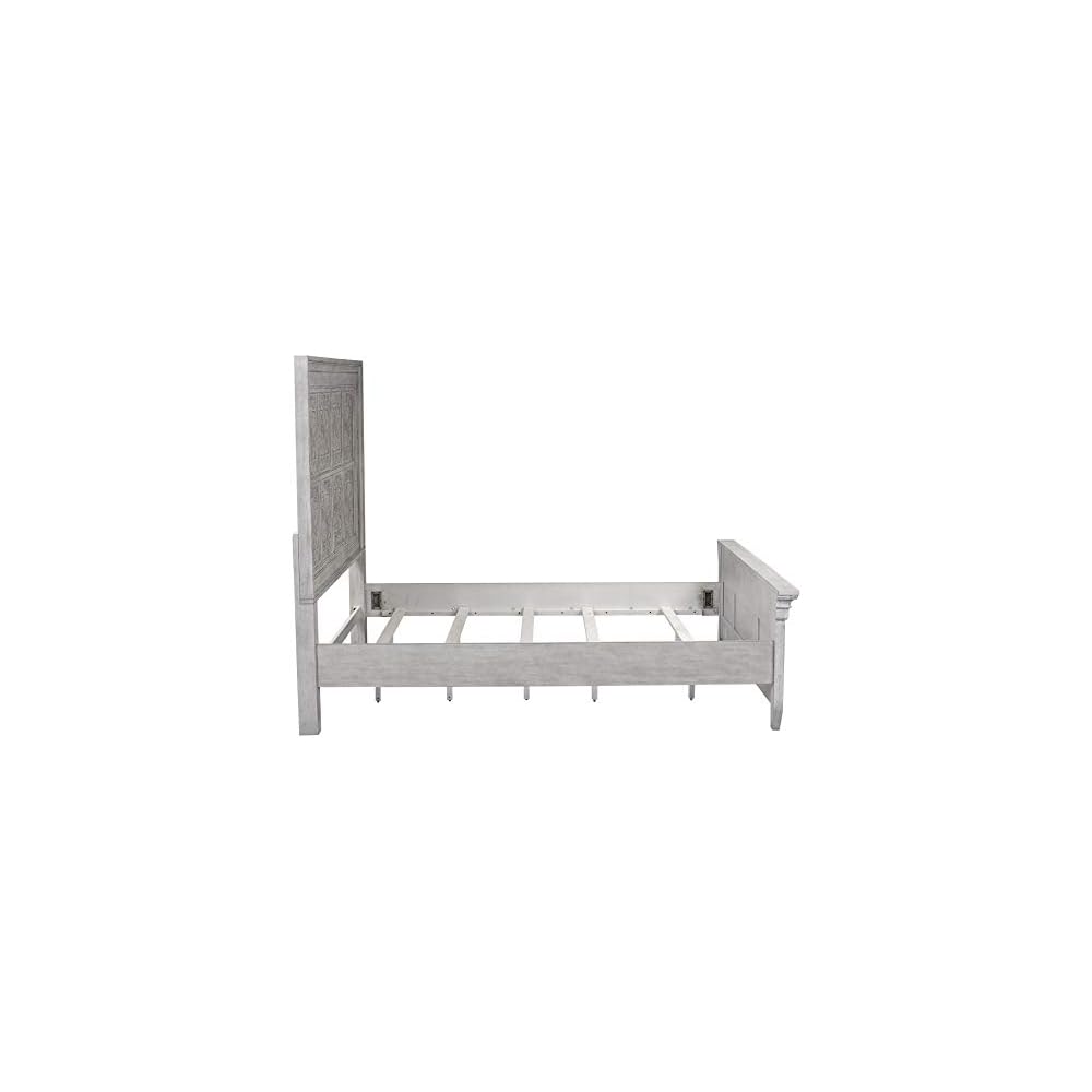 Liberty Furniture Industries Heartland Opt Panel Bed, Antique White, Queen