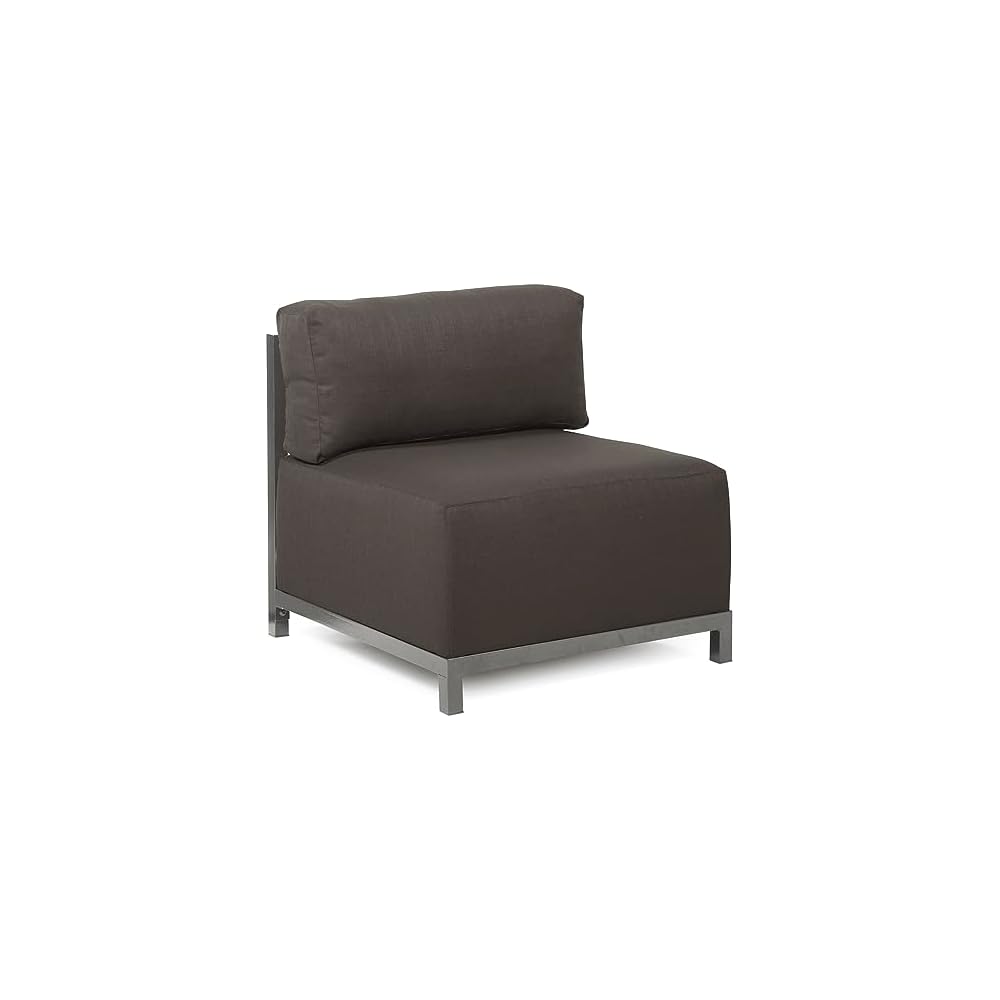 Howard Elliott Collection Axis Chair with Cover, Cushioned Seating Chair with Titanium Frame, Ideal for Indoor or Outdoor Living Room or Office, 30.5 x 32.5 x 30 inches, Avanti White