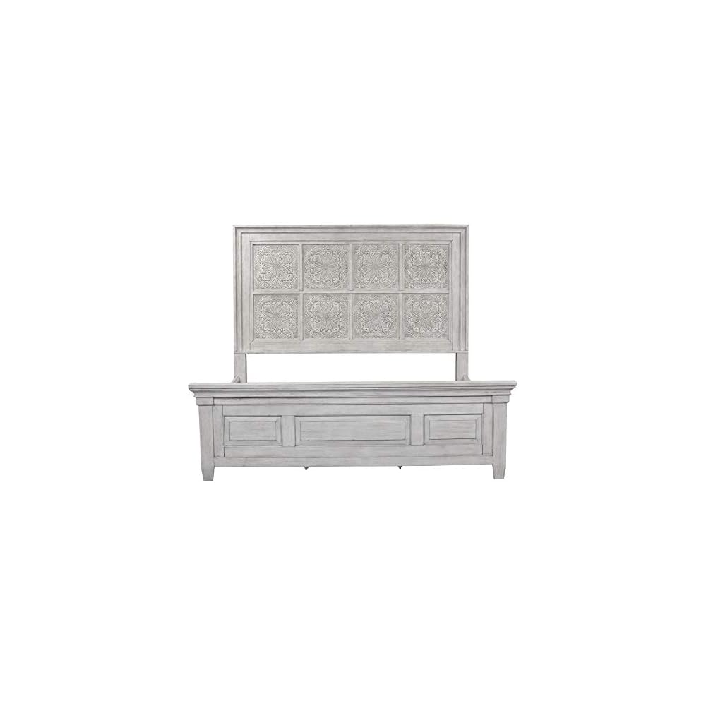 Liberty Furniture Industries Heartland Opt Panel Bed, Antique White, Queen