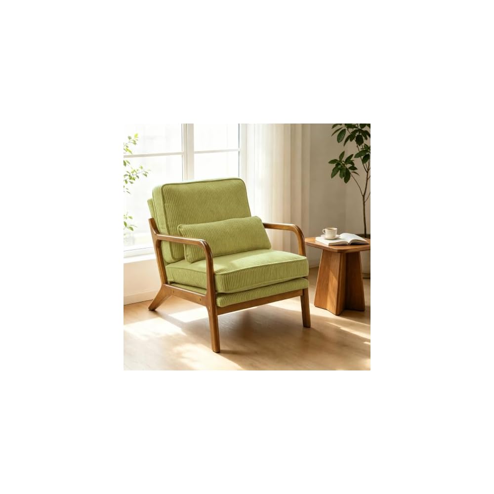 Karl home Mid-Century Accent Reading Chairs Set of 2, Green