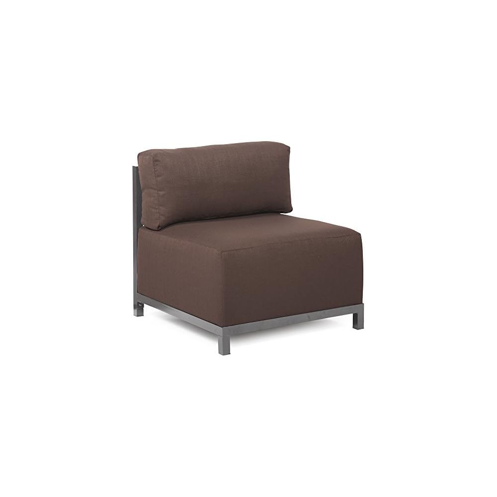 Howard Elliott Collection Axis Chair with Cover, Cushioned Seating Chair with Titanium Frame, Ideal for Indoor or Outdoor Living Room or Office, 30.5 x 32.5 x 30 inches, Avanti White