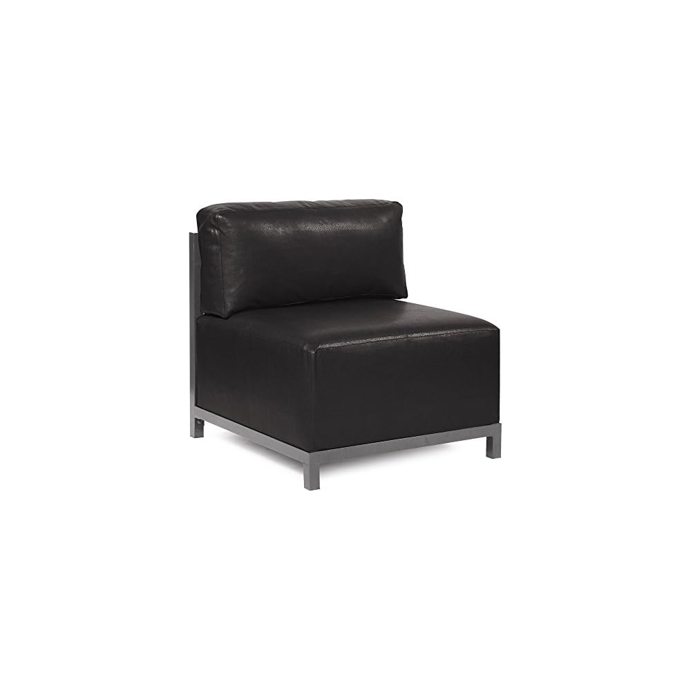 Howard Elliott Collection Axis Chair with Cover, Cushioned Seating Chair with Titanium Frame, Ideal for Indoor or Outdoor Living Room or Office, 30.5 x 32.5 x 30 inches, Avanti White