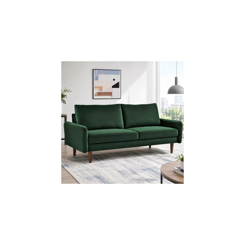 70" Green Velvet Loveseat Sofa for Living Room, Modern Comfy Sofa Couch