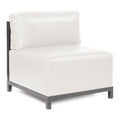 Howard Elliott Collection Axis Chair with Cover, Cushioned Seating Chair with Titanium Frame, Ideal for Indoor or Outdoor Living Room or Office, 30.5 x 32.5 x 30 inches, Avanti White