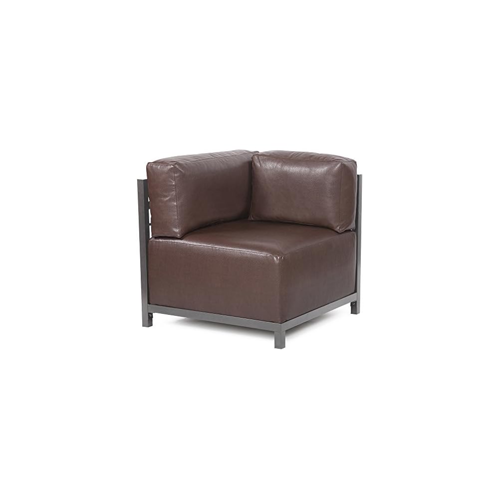 Howard Elliott Collection Axis Chair with Cover, Cushioned Seating Chair with Titanium Frame, Ideal for Indoor or Outdoor Living Room or Office, 30.5 x 32.5 x 30 inches, Avanti White