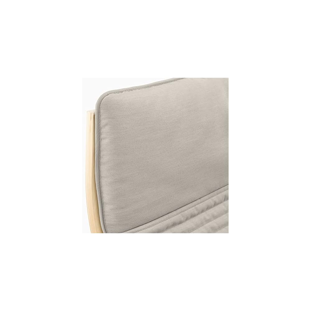 ProTuning POÄNG Armchair and footstool, birch veneer/Knisa light beige