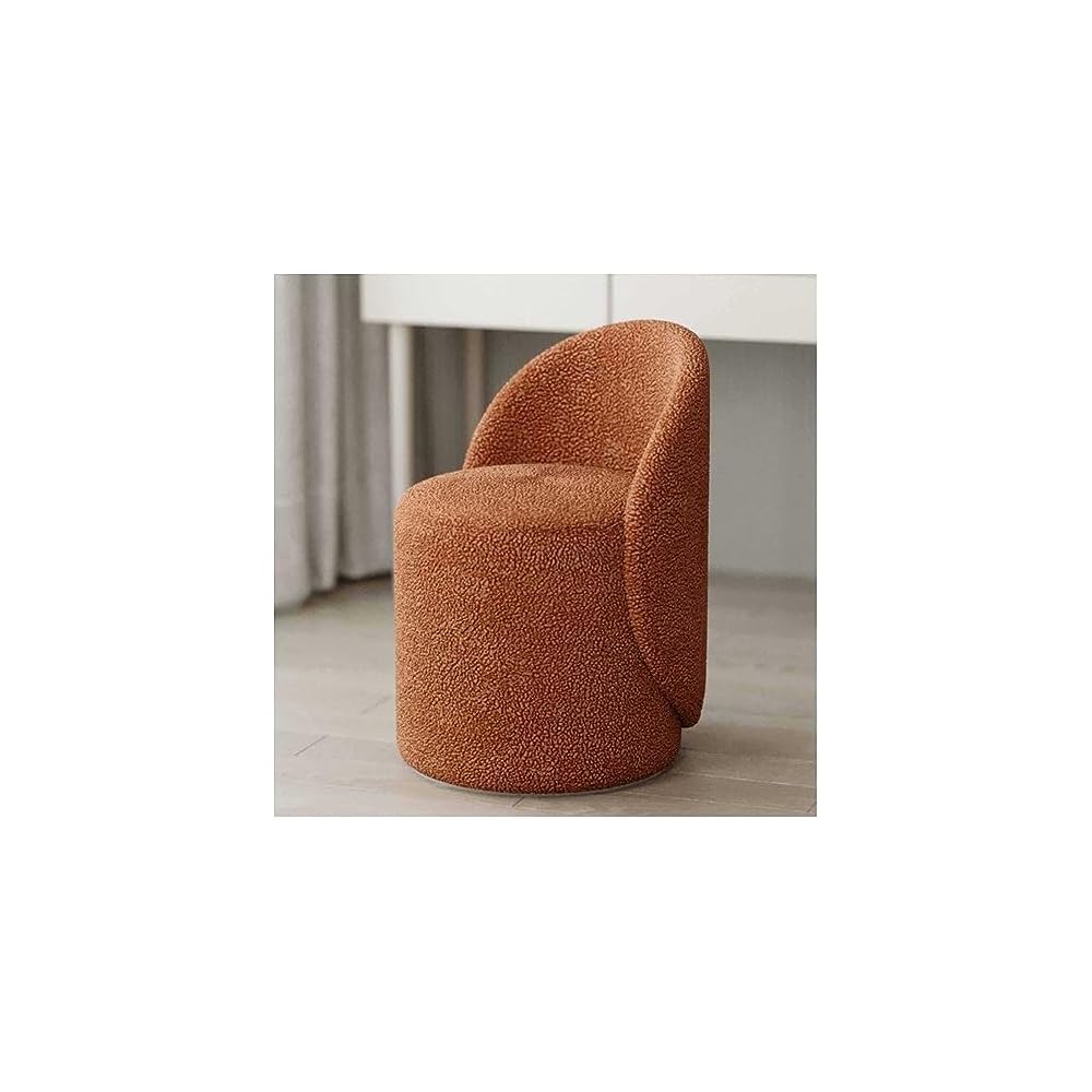Stylish Plush Velvet Dining Chair - Ergonomic Makeup Stool with Backrest for Living Room & Bedroom, Perfect for Dressing Table, Comfort & Elegance Combined