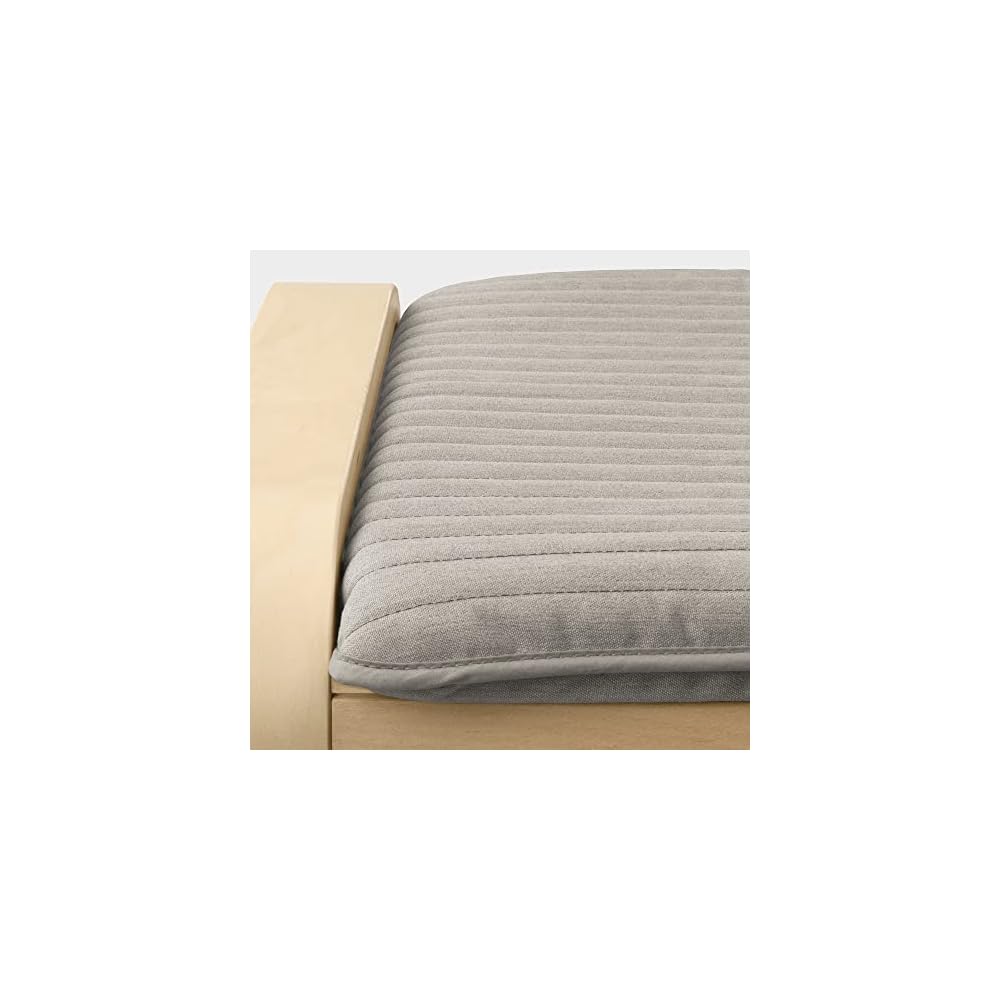 ProTuning POÄNG Armchair and footstool, birch veneer/Knisa light beige