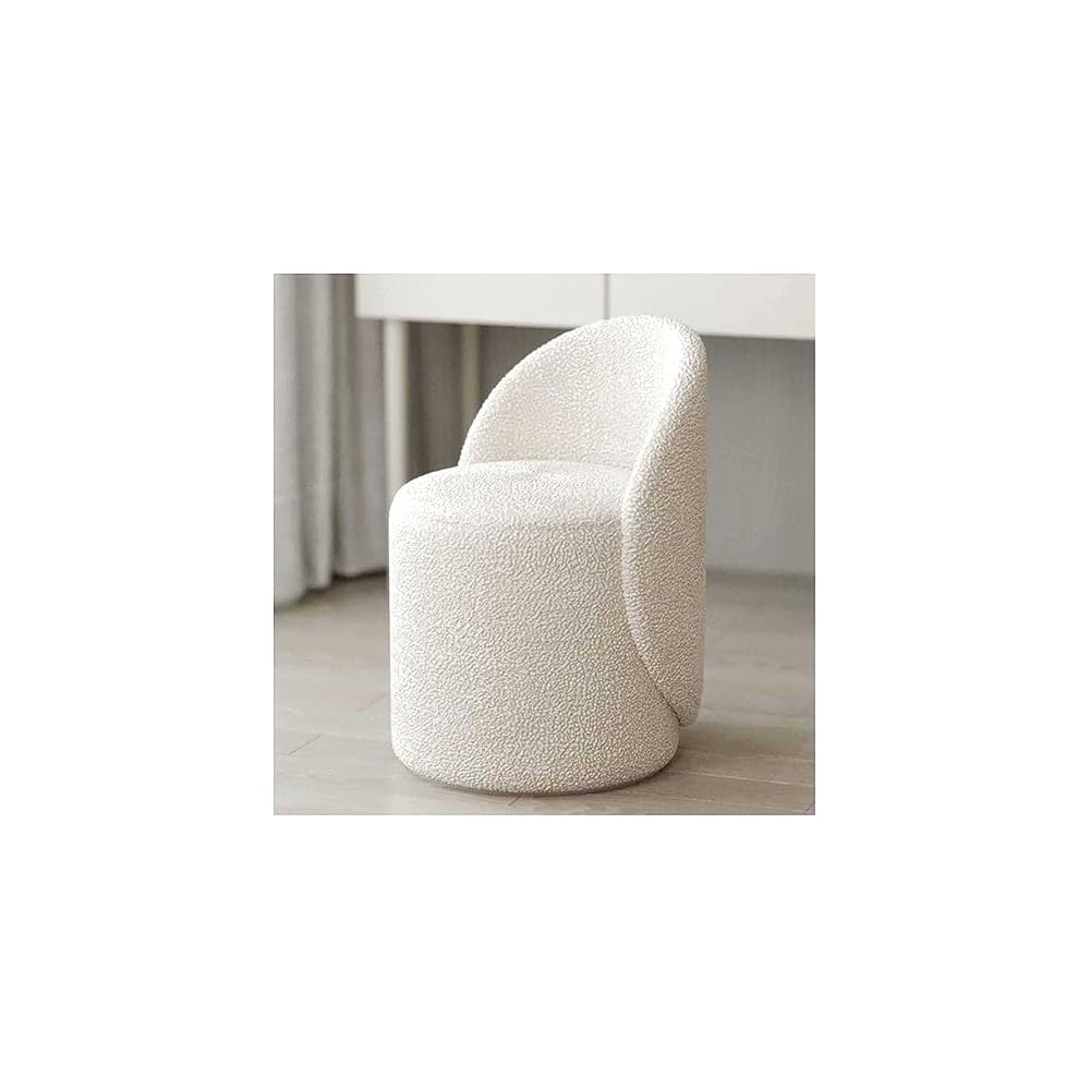 Stylish Plush Velvet Dining Chair - Ergonomic Makeup Stool with Backrest for Living Room & Bedroom, Perfect for Dressing Table, Comfort & Elegance Combined