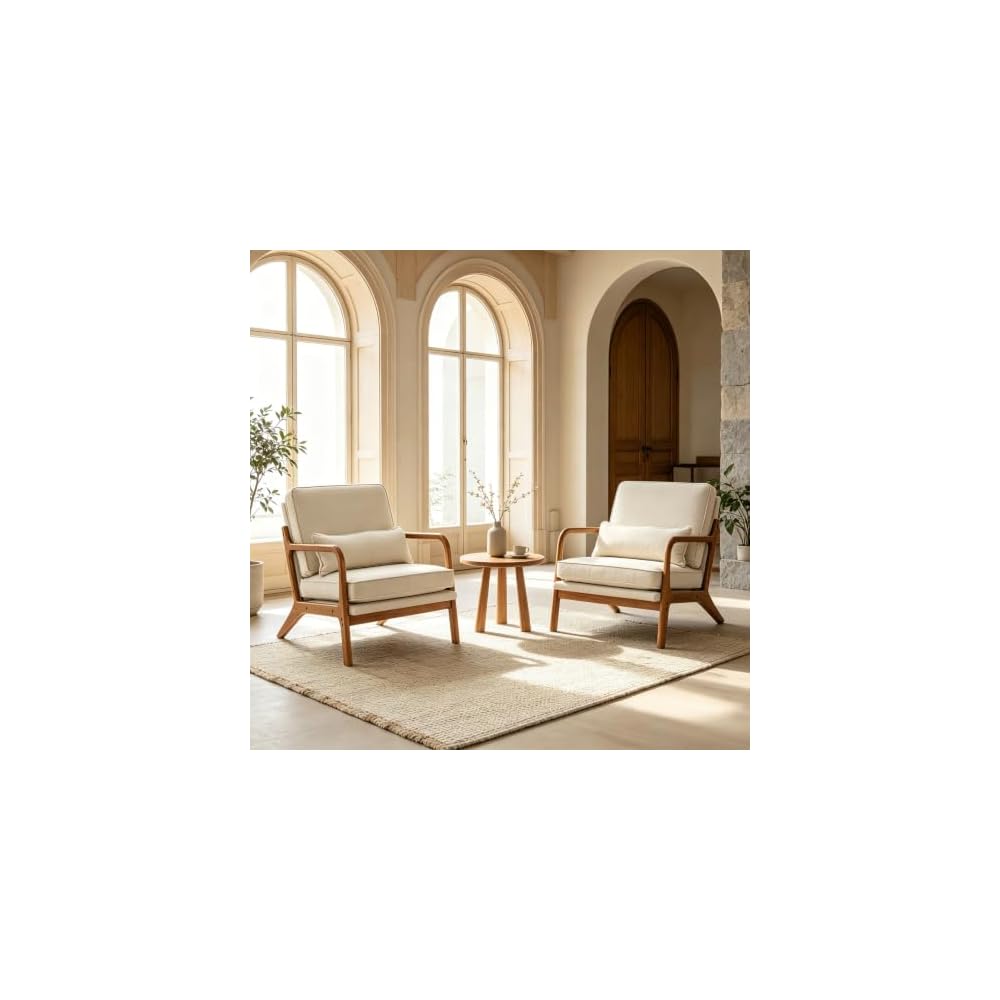 Karl home Mid-Century Accent Reading Chairs Set of 2, Green