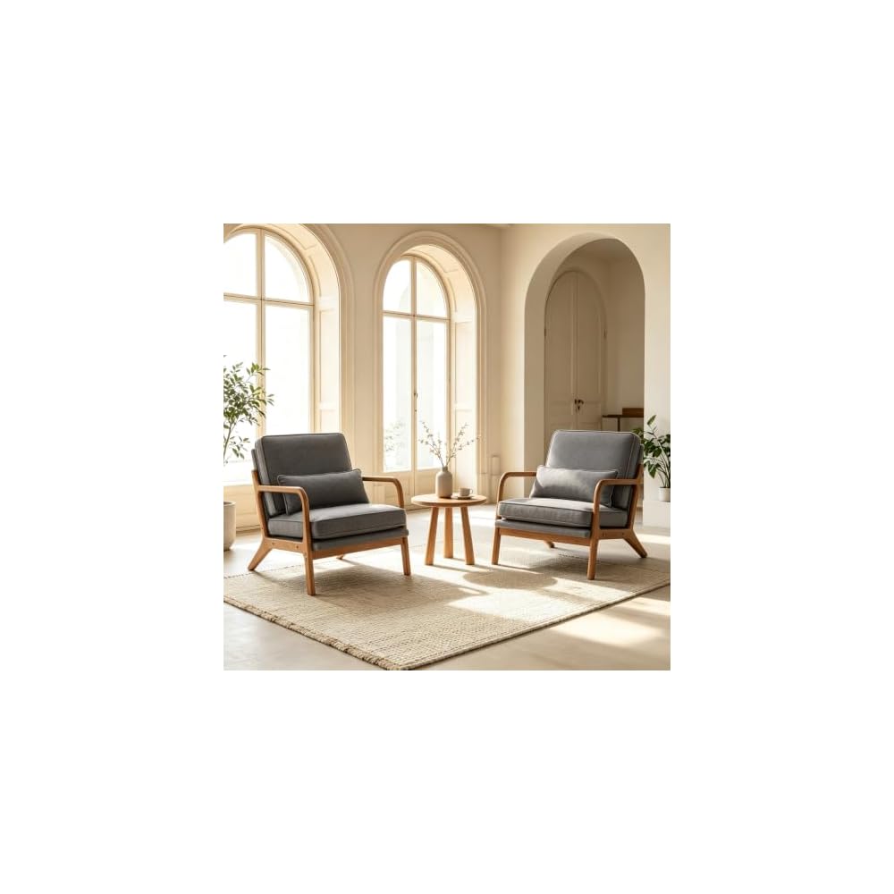 Karl home Mid-Century Accent Reading Chairs Set of 2, Green