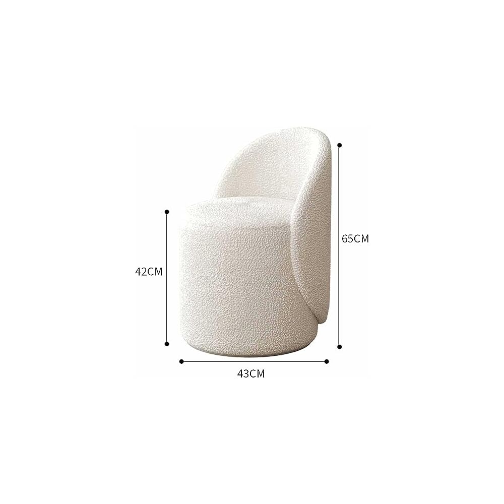 Stylish Plush Velvet Dining Chair - Ergonomic Makeup Stool with Backrest for Living Room & Bedroom, Perfect for Dressing Table, Comfort & Elegance Combined