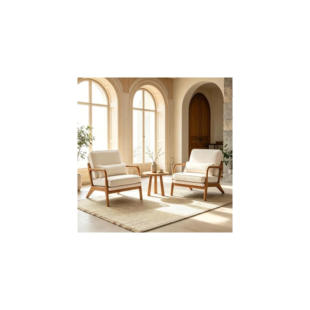 Karl home Mid-Century Accent Reading Chairs Set of 2, Green