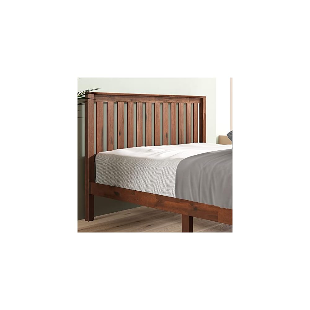 Zinus Vivek Wood Platform Bed Frame with Headboard, Easy Assembly, Full