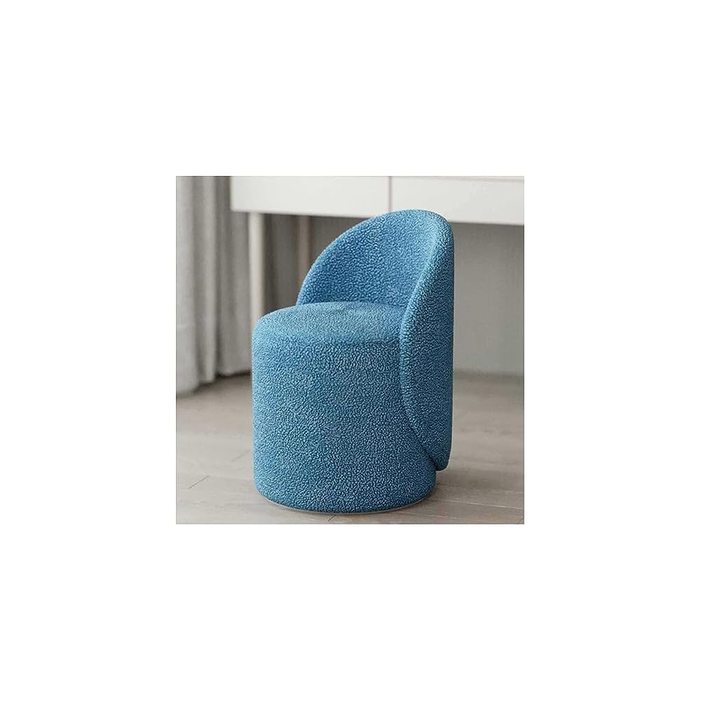 Stylish Plush Velvet Dining Chair - Ergonomic Makeup Stool with Backrest for Living Room & Bedroom, Perfect for Dressing Table, Comfort & Elegance Combined