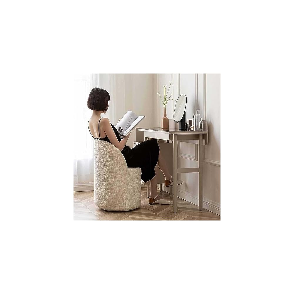 Stylish Plush Velvet Dining Chair - Ergonomic Makeup Stool with Backrest for Living Room & Bedroom, Perfect for Dressing Table, Comfort & Elegance Combined