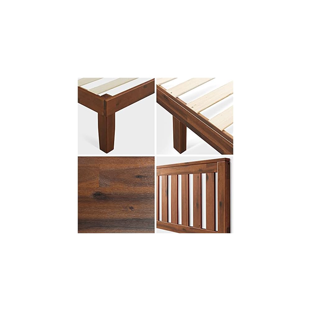 Zinus Vivek Wood Platform Bed Frame with Headboard, Easy Assembly, Full