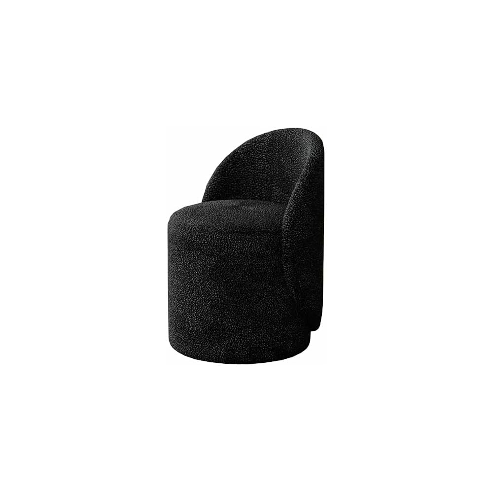 Stylish Plush Velvet Dining Chair - Ergonomic Makeup Stool with Backrest for Living Room & Bedroom, Perfect for Dressing Table, Comfort & Elegance Combined