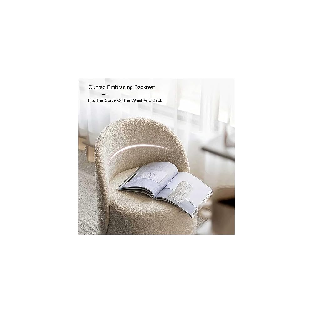 Stylish Plush Velvet Dining Chair - Ergonomic Makeup Stool with Backrest for Living Room & Bedroom, Perfect for Dressing Table, Comfort & Elegance Combined