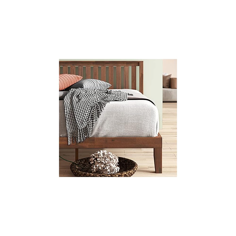 Zinus Vivek Wood Platform Bed Frame with Headboard, Easy Assembly, Full