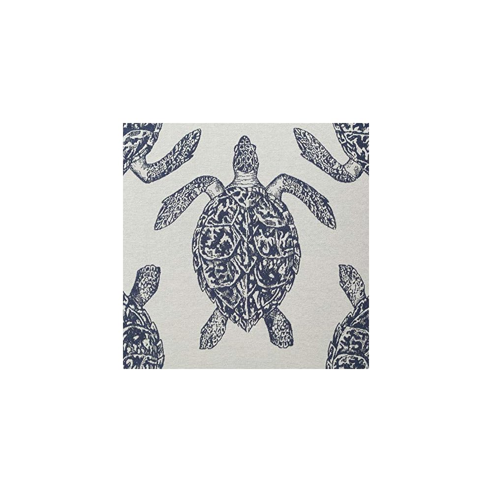 Powell Company Powell Markay Accent Chair, 25"W x 18.75"D x 35H, Ivory with Blue Sea Turtle Pattern, Traditional, Coastal, Upholstered, Armless, 275 lbs Max Weight, Indoor Use