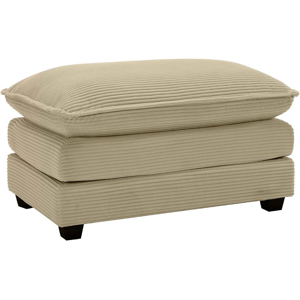 Aoowow Corduroy Ottoman Upholstered Couches Ottoman for Modular Sectional Sofa for Living Room(Camel)