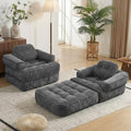Dark Grey Folding Sofa Bed Convertible Boneless Sleeper Chair